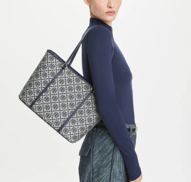 汤丽伯奇女士T MONOGRAM拉链开合托特包单肩包子母包小号（香港仓发货） 商品