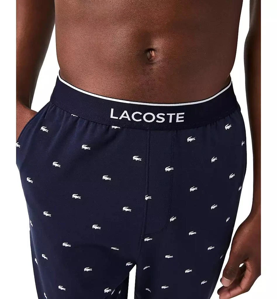 商品Lacoste|Men's Stretch Croc Logo-Print Pajama Joggers,价格¥144,第3张图片详细描述