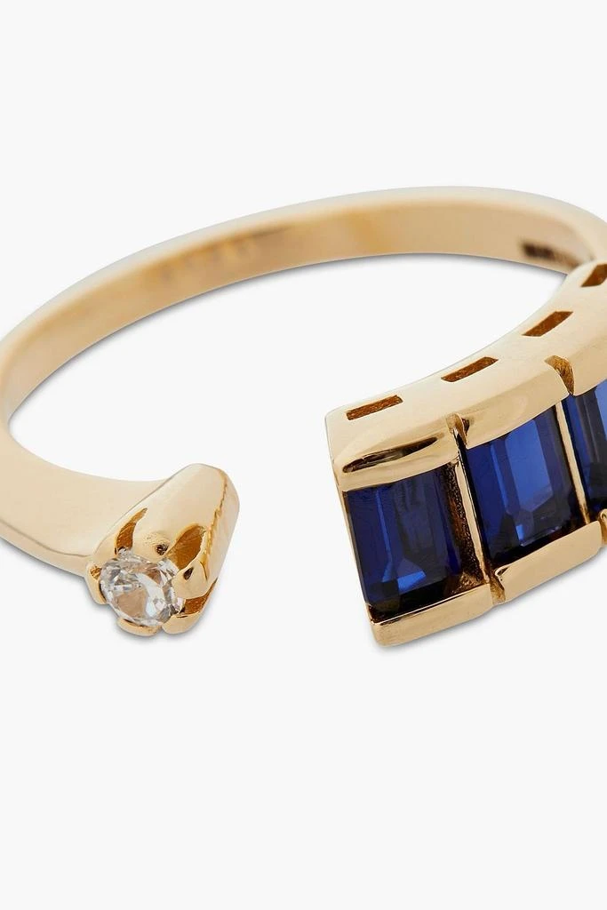 商品Cornelia Webb|24-karat gold-plated, crystal and stone ring,价格¥597,第3张图片详细描述