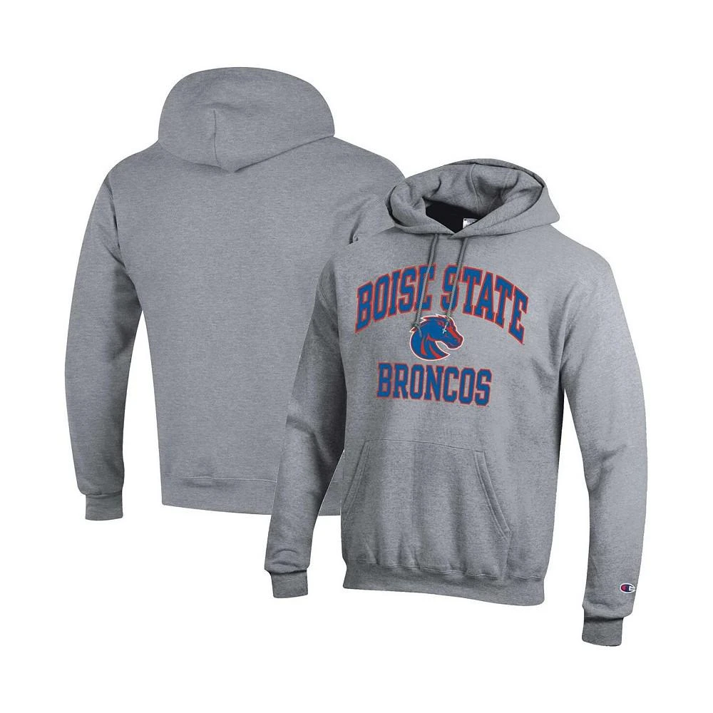 商品CHAMPION|Men's Heather Gray Boise State Broncos High Motor Pullover Hoodie,价格¥441,第1张图片