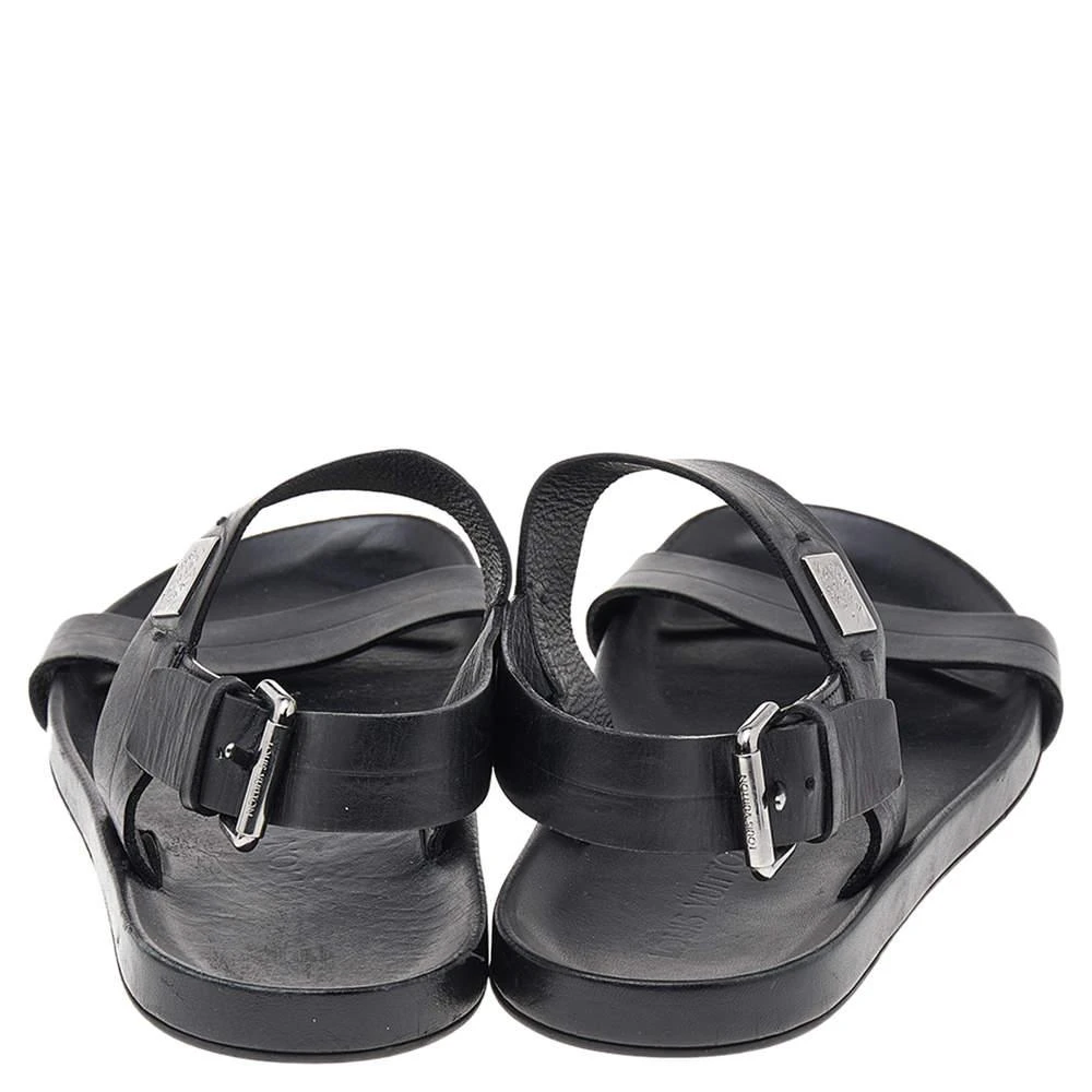 商品[二手商品] Louis Vuitton|Louis Vuitton Black Leather Flat Sandals Size 43,价格¥2225,第5张图片详细描述