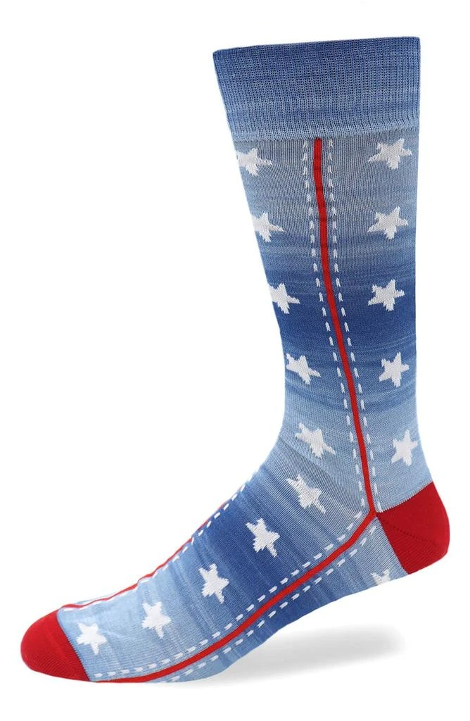 商品Lorenzo Uomo|Vertical Stars Crew Socks,价格¥45,第2张图片详细描述