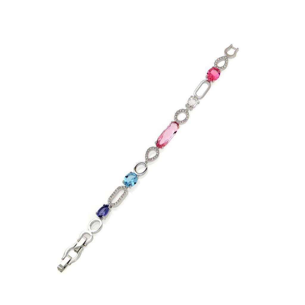 商品Swarovski|Swarovski Cynthia Rhodium Plated Light Multi Colored Crystal Bracelet 5417994,价格¥437,第1张图片