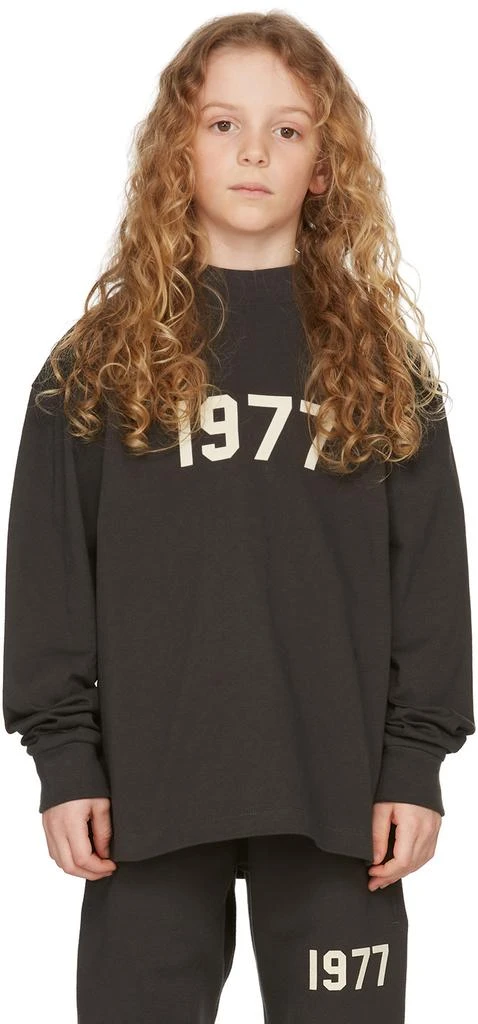 商品Essentials|Kids Black '1977' Long Sleeve T-Shirt,价格¥307,第2张图片详细描述