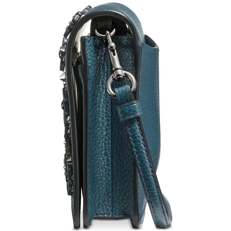 商品Coach|Foldover Crossbody Clutch in Polished Pebble Leather with Willow Floral,价格¥1000,第2张图片详细描述