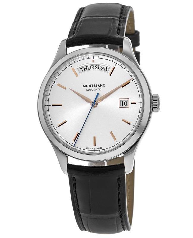 Montblanc Heritage Automatic Silver Dial Leather Strap Men's Watch 118224商品第1张图片规格展示