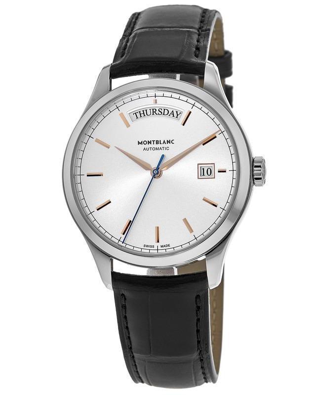 商品MontBlanc|Montblanc Heritage Automatic Silver Dial Leather Strap Men's Watch 118224,价格¥9902,第1张图片