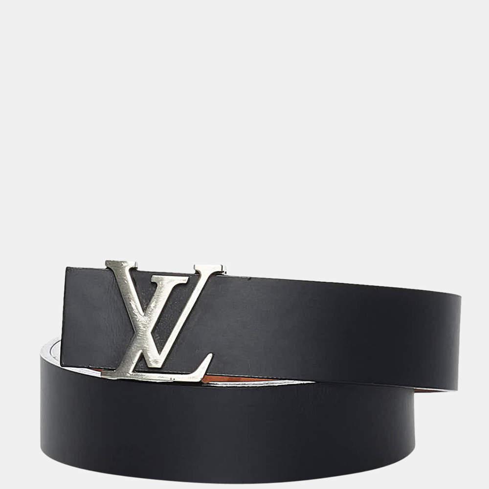 Louis Vuitton Black/Silver Initiales Leather Belt商品第1张图片规格展示