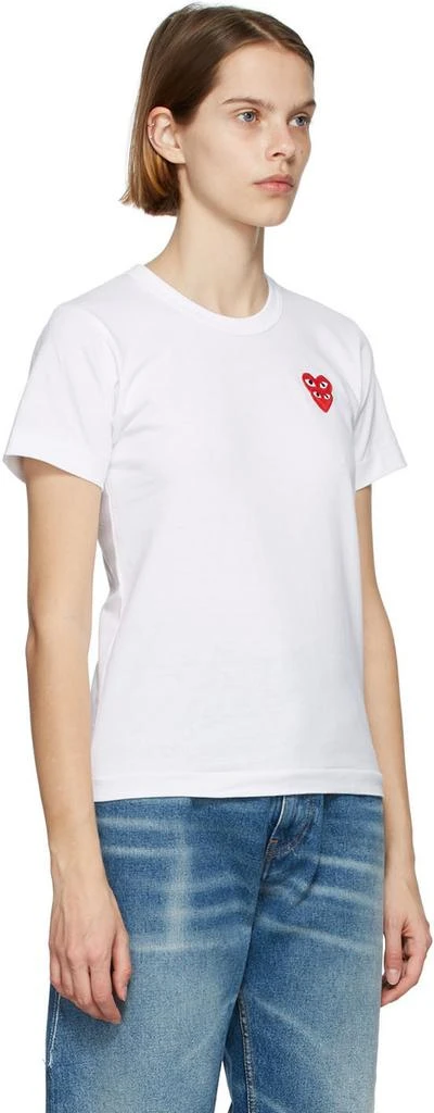 商品Comme des Garcons|White & Red Layered Heart T-Shirt,价格¥707,第2张图片详细描述