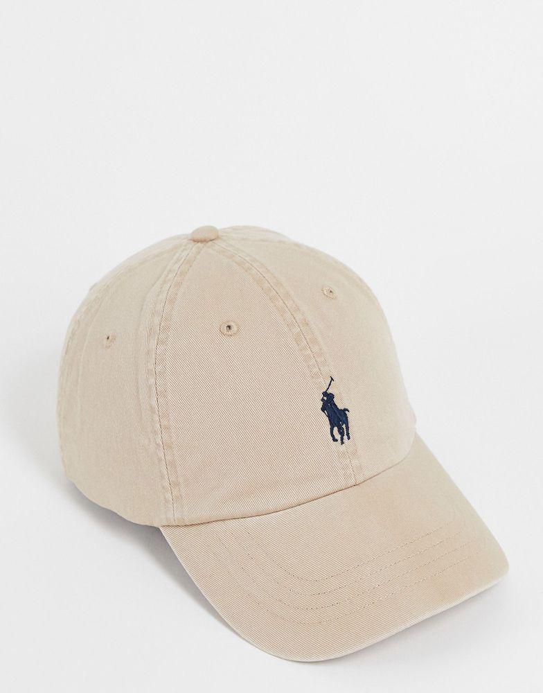 商品Ralph Lauren|Polo Ralph Lauren logo baseball cap in beige,价格¥435,第1张图片