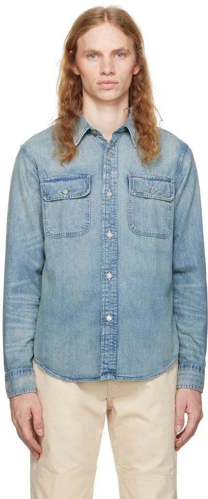 商品RRL|Blue Indigo-Dyed Denim Shirt,价格¥1671,第1张图片