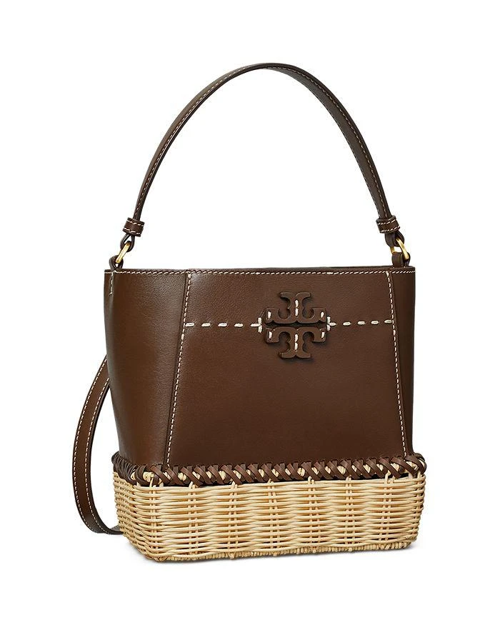 商品Tory Burch|McGraw Small Wicker Bucket Bag,价格¥2236,第3张图片详细描述