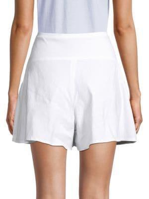 商品Vince|Flounce Linen-Blend Shorts,价格¥410,第4张图片详细描述