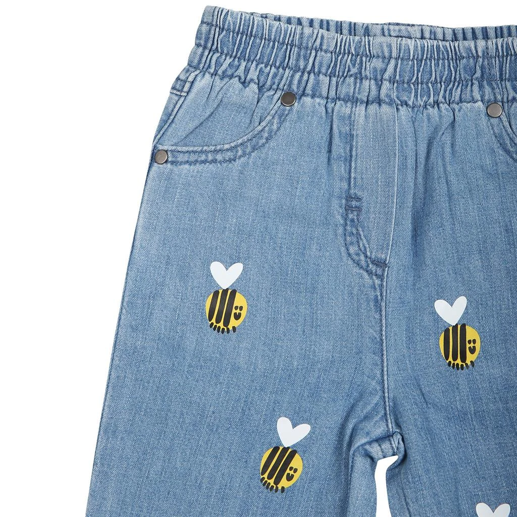 商品Stella McCartney|Blue Jeans For Baby Girl With Beees,价格¥965,第3张图片详细描述