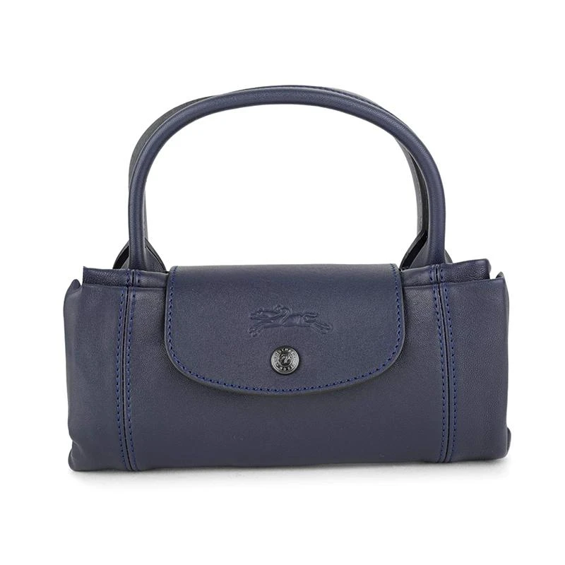 商品[国内直发] Longchamp|珑骧 女士羊皮黑色小号短柄可折叠手提单肩包 38*22*16cm,价格¥2458,第3张图片详细描述