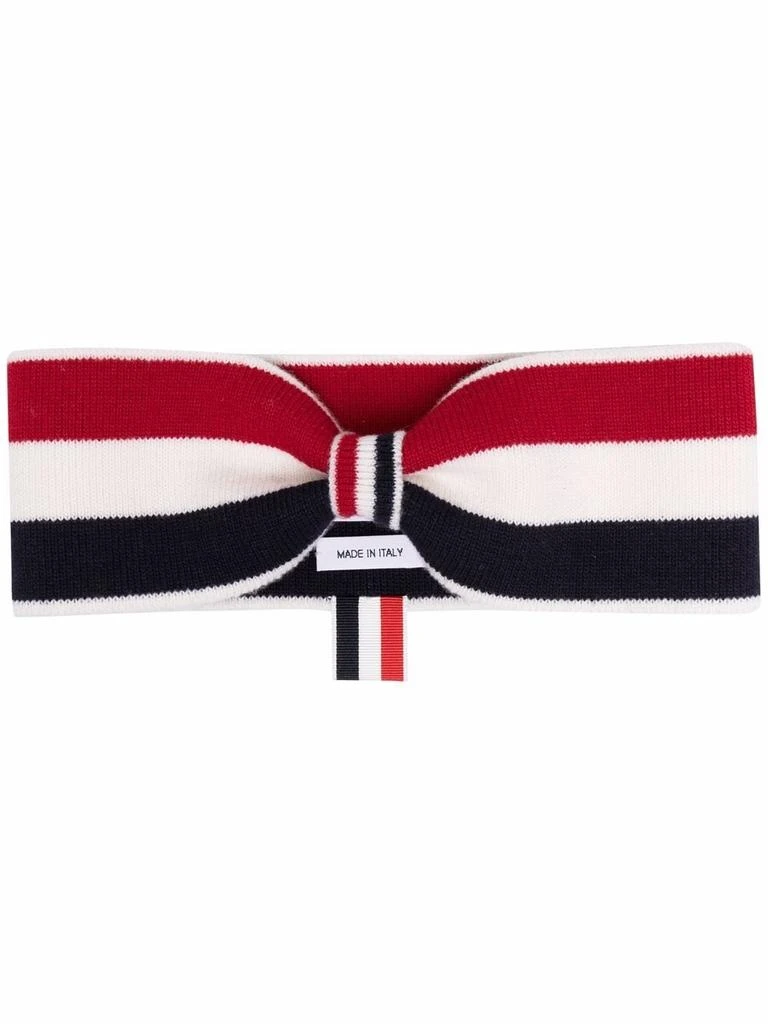 商品Thom Browne|Thom brown stripe knitted headband,价格¥2668,第1张图片