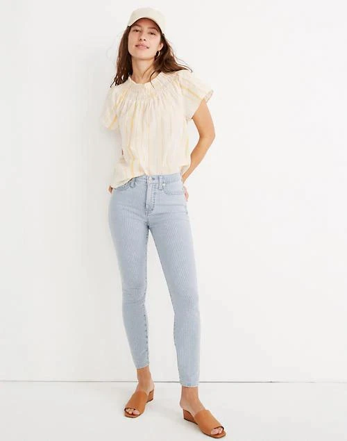 商品Madewell|10" High-Rise Skinny Crop Jeans in Piper Stripe,价格¥476,第1张图片