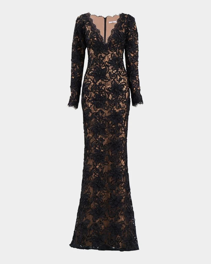 商品SHO|Eyelash Floral Lace Column Gown,价格¥3073,第1张图片