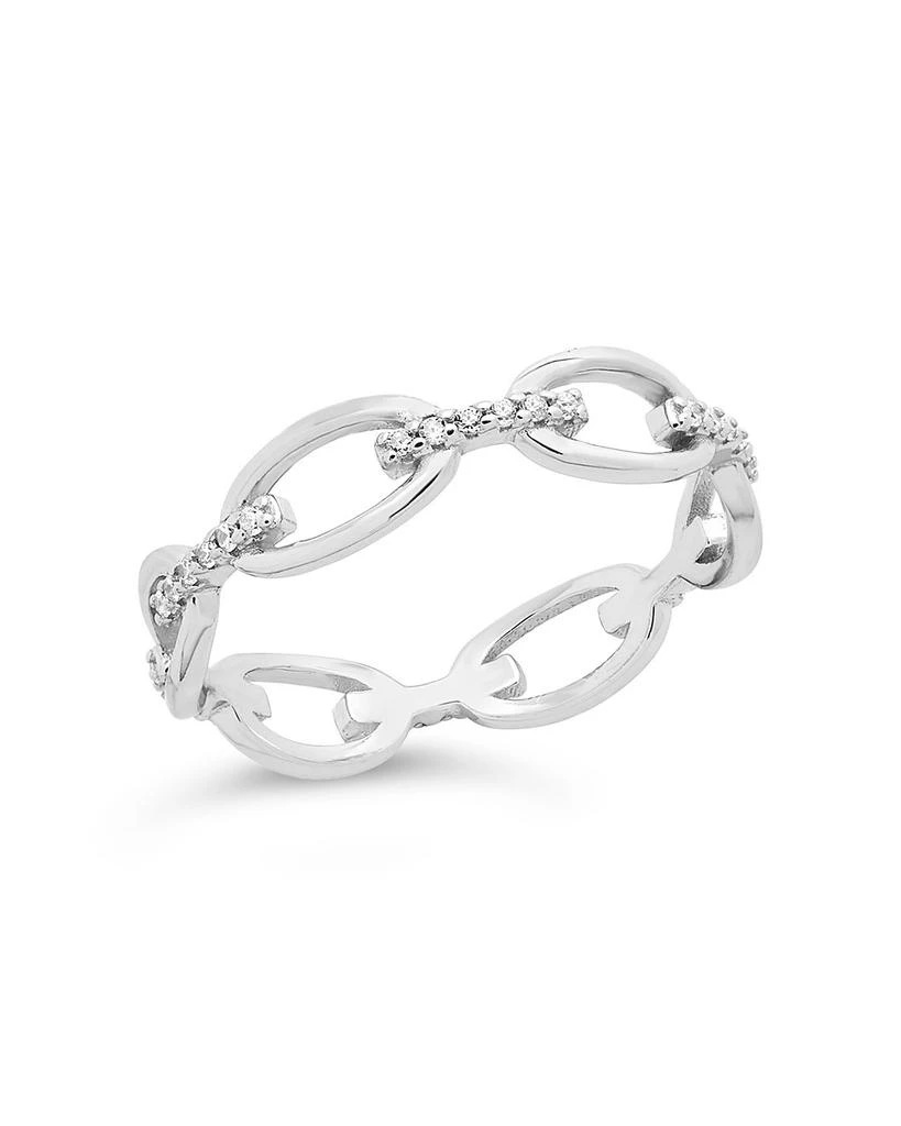 商品Sterling Forever|Sterling Silver Open Chain Link Ring,价格¥284,第1张图片