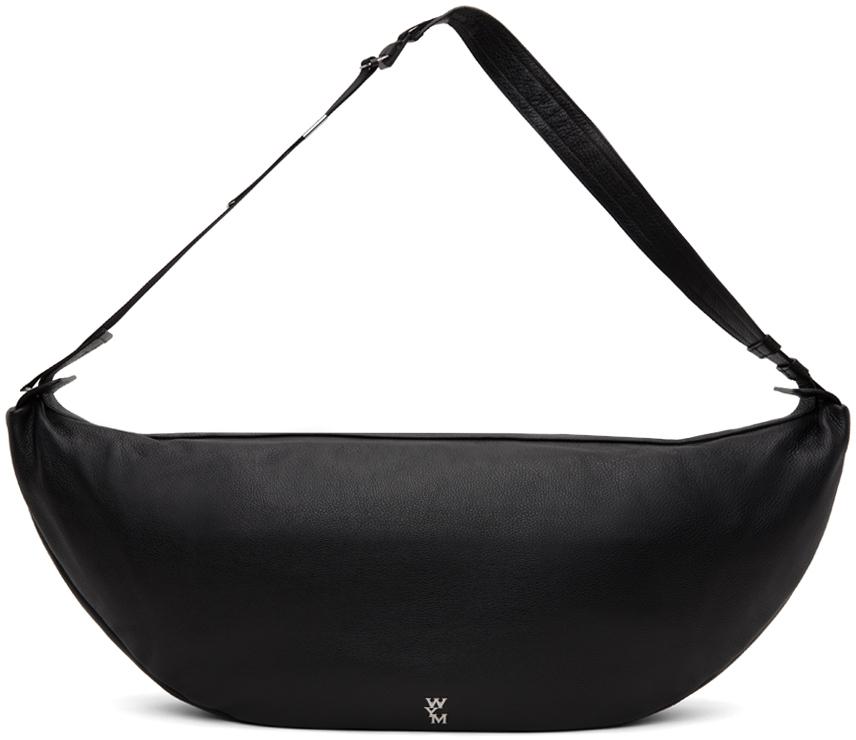 ブラック ラージ ジグザグ コットン トートバッグ/WOOYOUNGMI Black Large Zigzag Cotton Tote Bag - WOOYOUNGMI