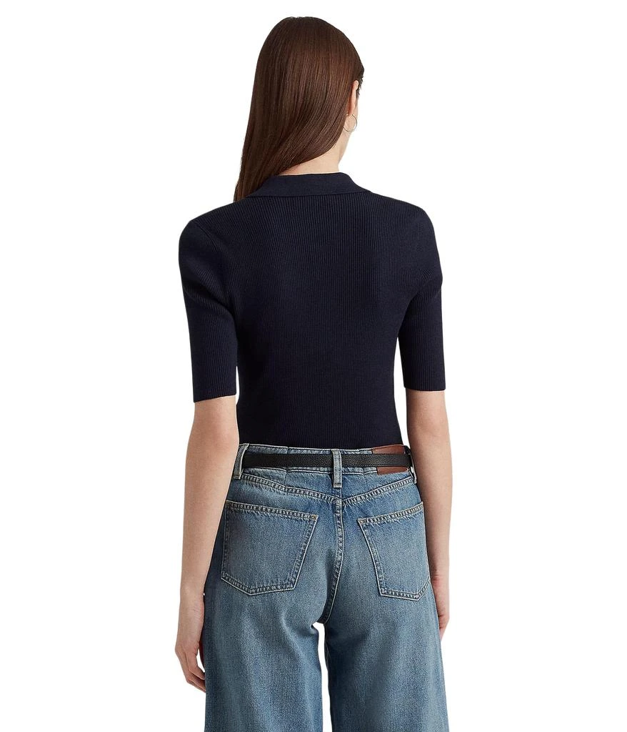 商品Ralph Lauren|Rib-Knit Cotton-Blend Polo Sweater,价格¥937,第2张图片详细描述