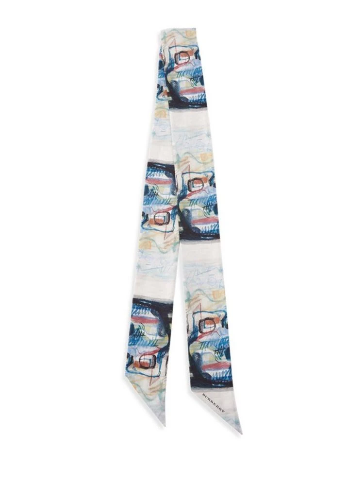 商品Burberry|Heny Moore Printed Silk Skinny Scarf,价格¥971,第2张图片详细描述