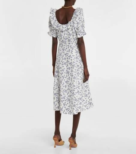 商品Ralph Lauren|花卉亚麻中长连衣裙,价格¥1704,第3张图片详细描述