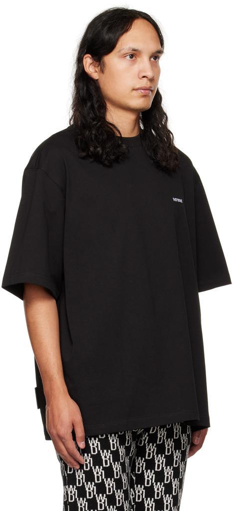 商品We11done|Black Oversized T-Shirt,价格¥548,第4张图片详细描述