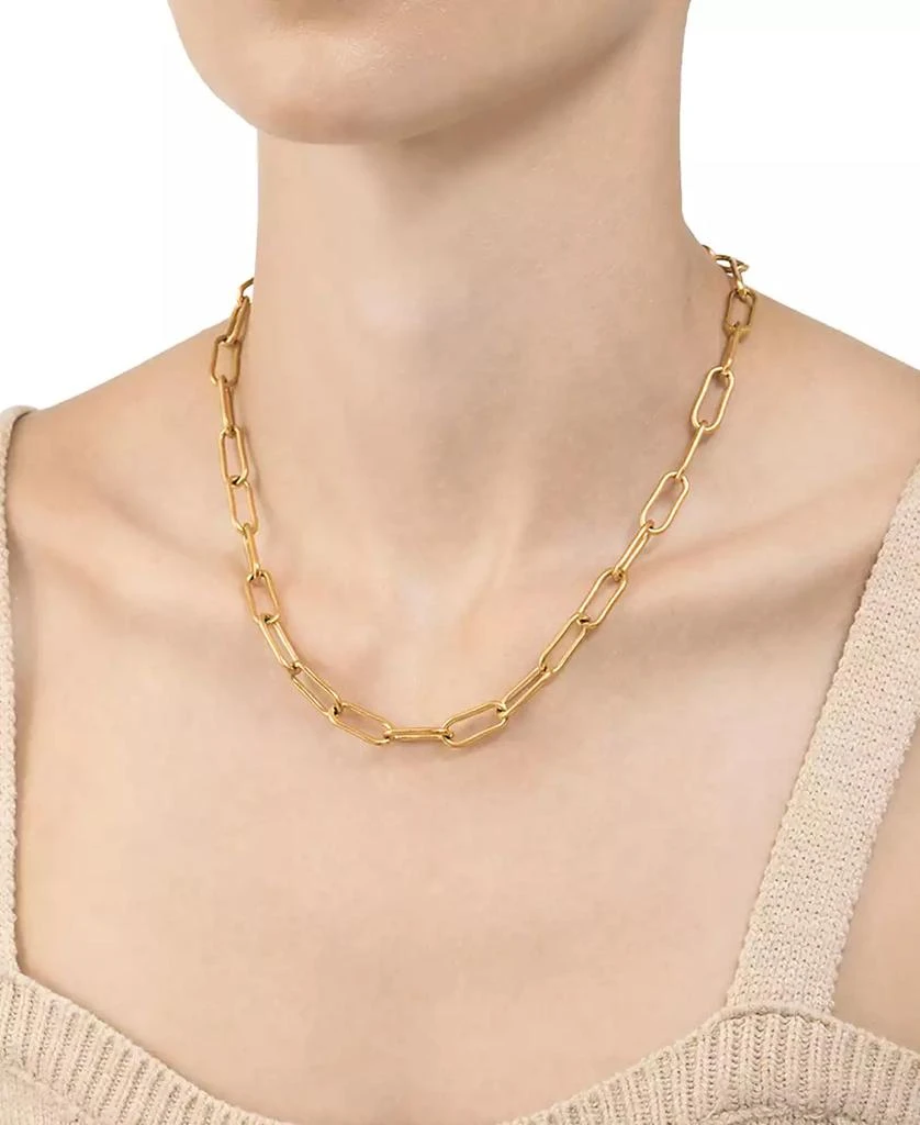 商品ADORNIA|14k Gold-Plated Wide Chunky Paperclip Chain 18" Necklace,价格¥133,第3张图片详细描述