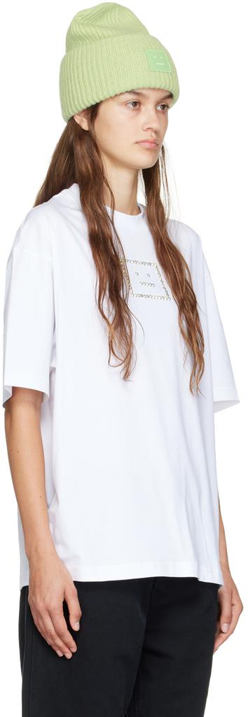 White Crystal Appliqué T-Shirt商品第2张图片规格展示