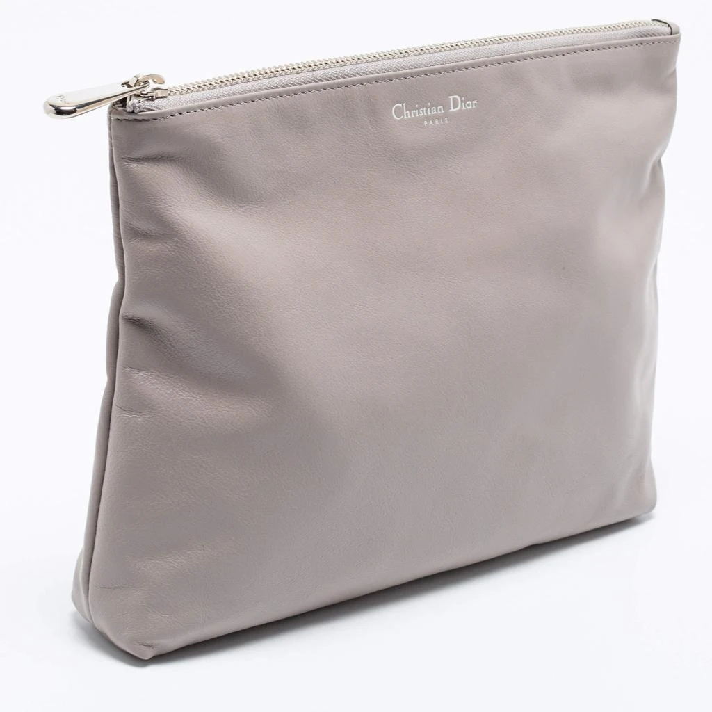 商品Dior|Dior Grey Leather Travel Pouch,价格¥3681,第3张图片详细描述