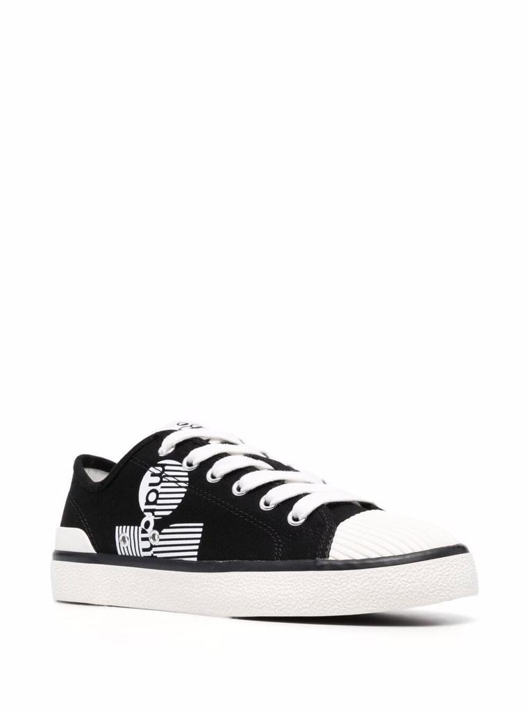 Isabel Marant Woman's Binkoo Black Cotton Sneakers with Logo商品第2张图片规格展示