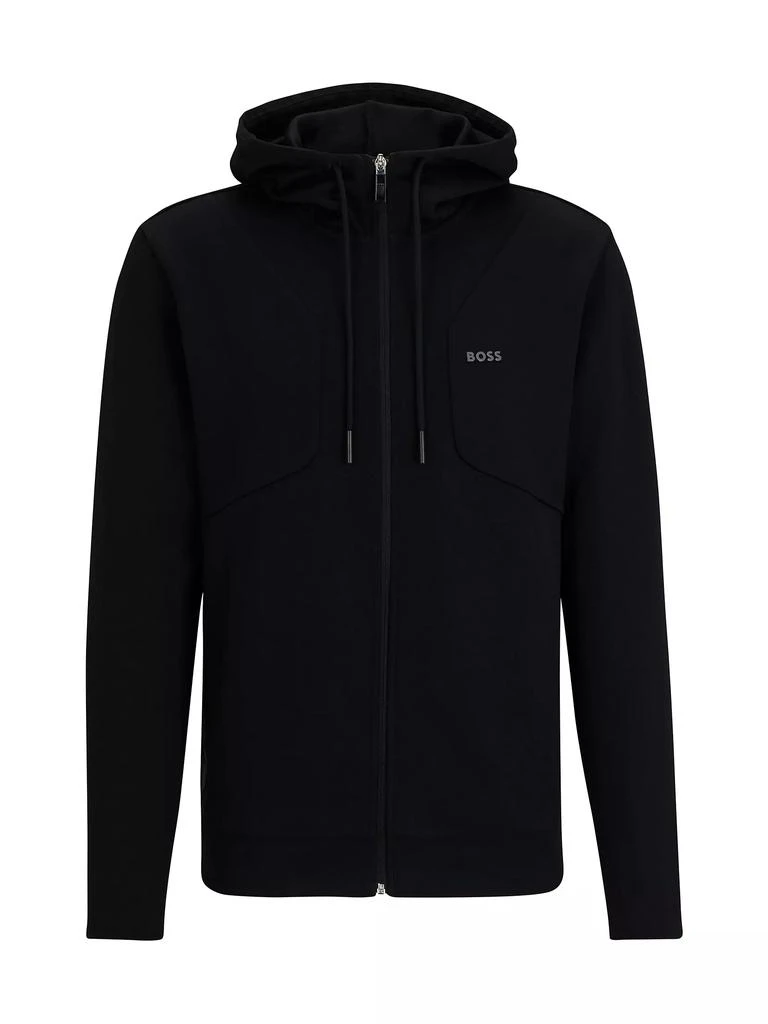 商品Hugo Boss|Cotton-Blend Zip-Up Hoodie with HD Logo Print,价格¥1365,第1张图片