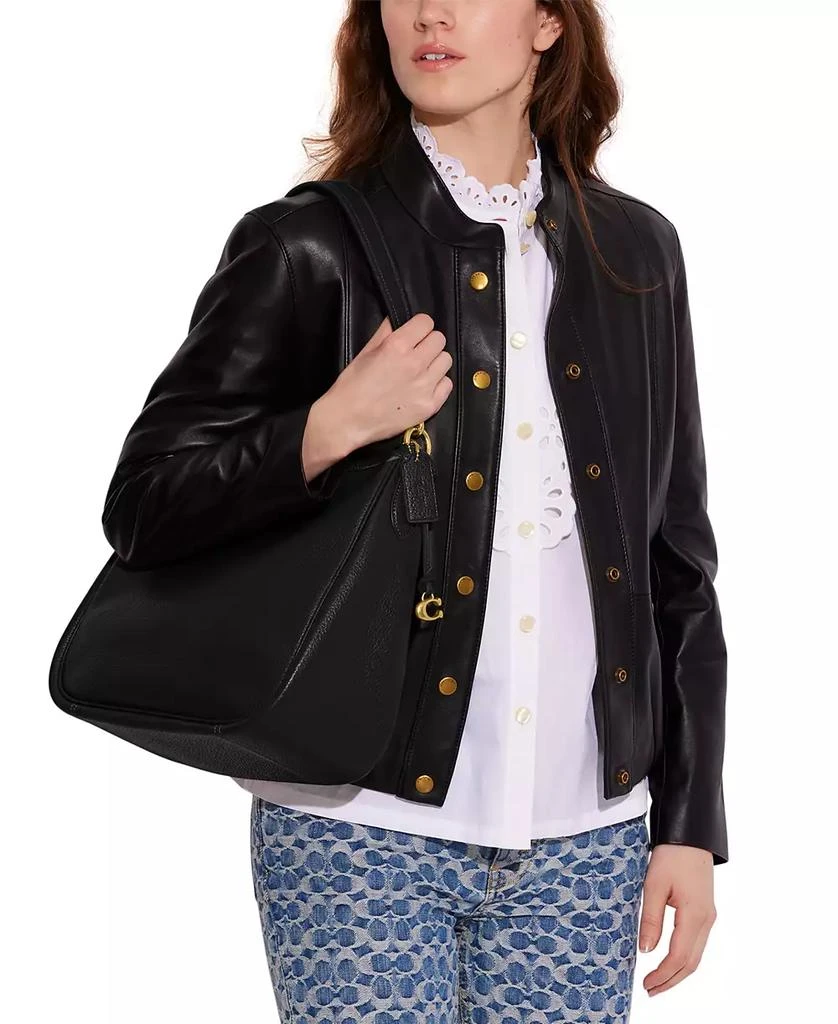 商品Coach|Soft Pebble Leather Cary Shoulder Bag with Convertible Straps,价格¥2953,第2张图片详细描述