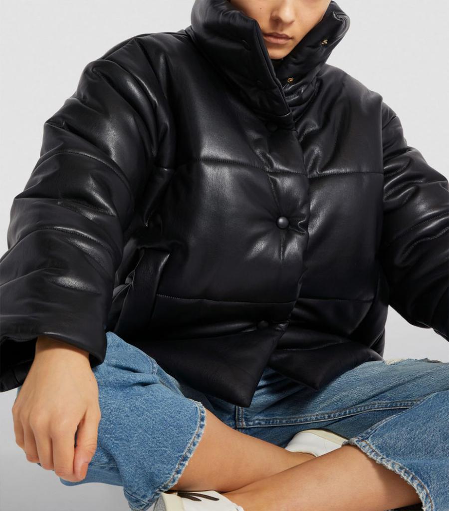Vegan Leather Puffer Jacket商品第6张图片规格展示