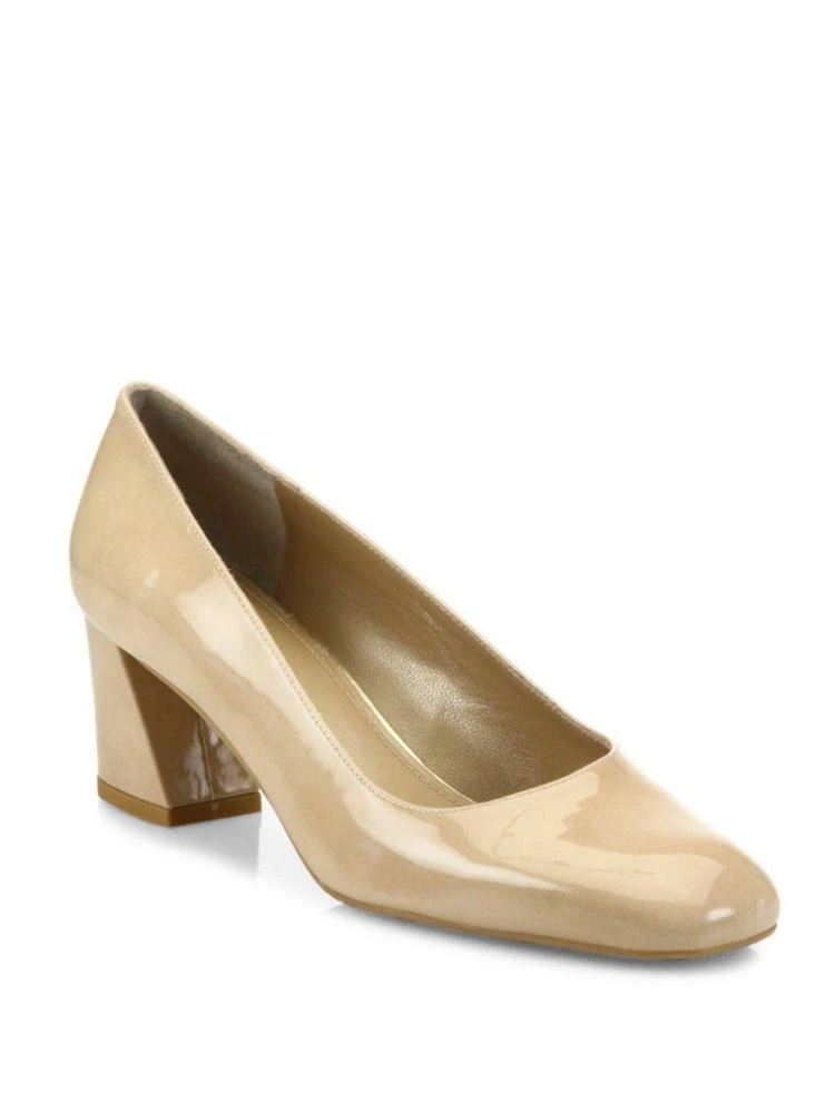 商品Stuart Weitzman|Stuart Weitzman - Marymid Leather Block Heel Pumps,价格¥1126,第1张图片