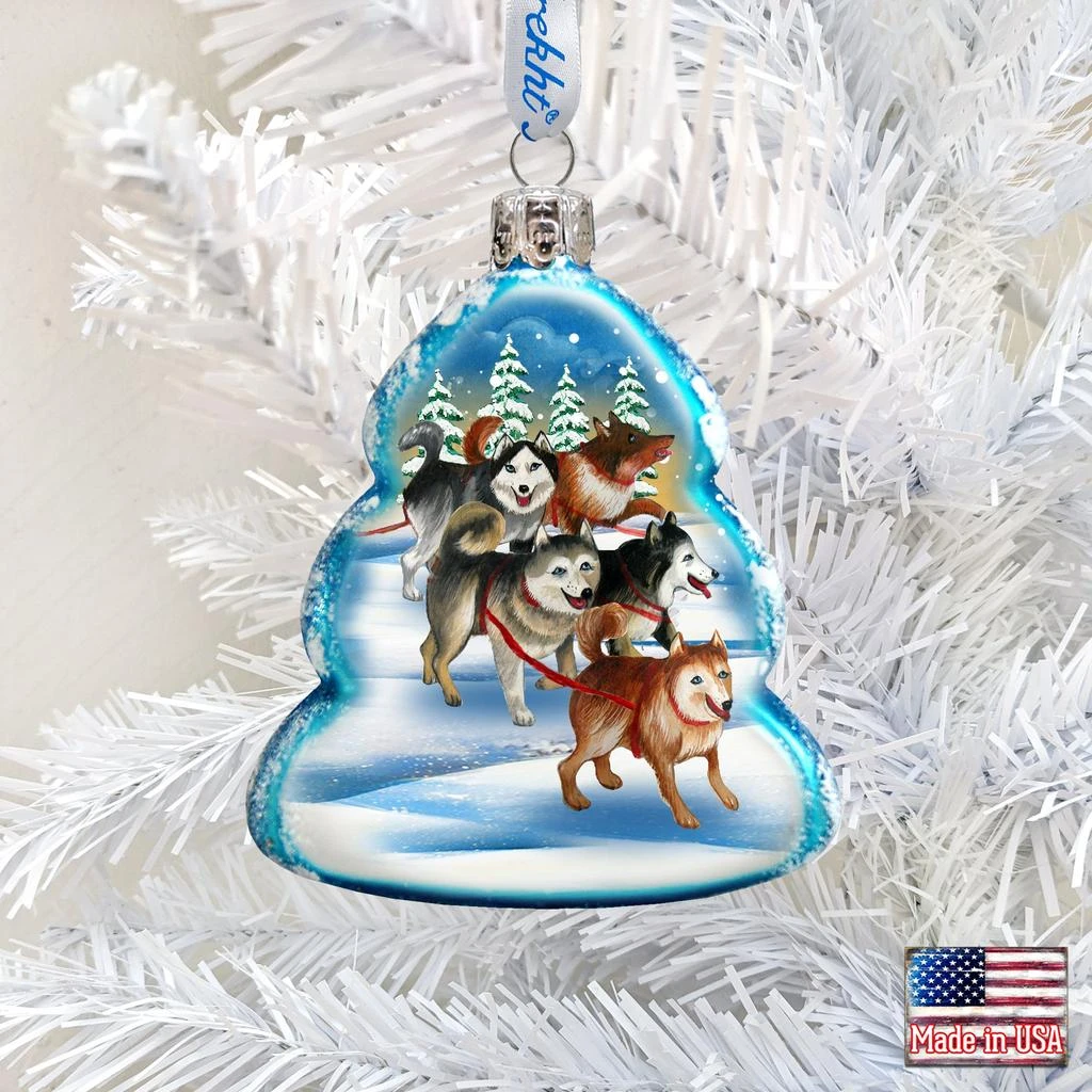 商品Designocracy|Designocracy Sleigh Dogs Keepsake Glass Ornament,价格¥198,第3张图片详细描述