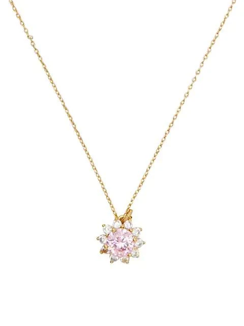 商品Kate Spade|Sunny Halo Goldtone & Cubic Zirconia Pendant Necklace,价格¥220,第1张图片