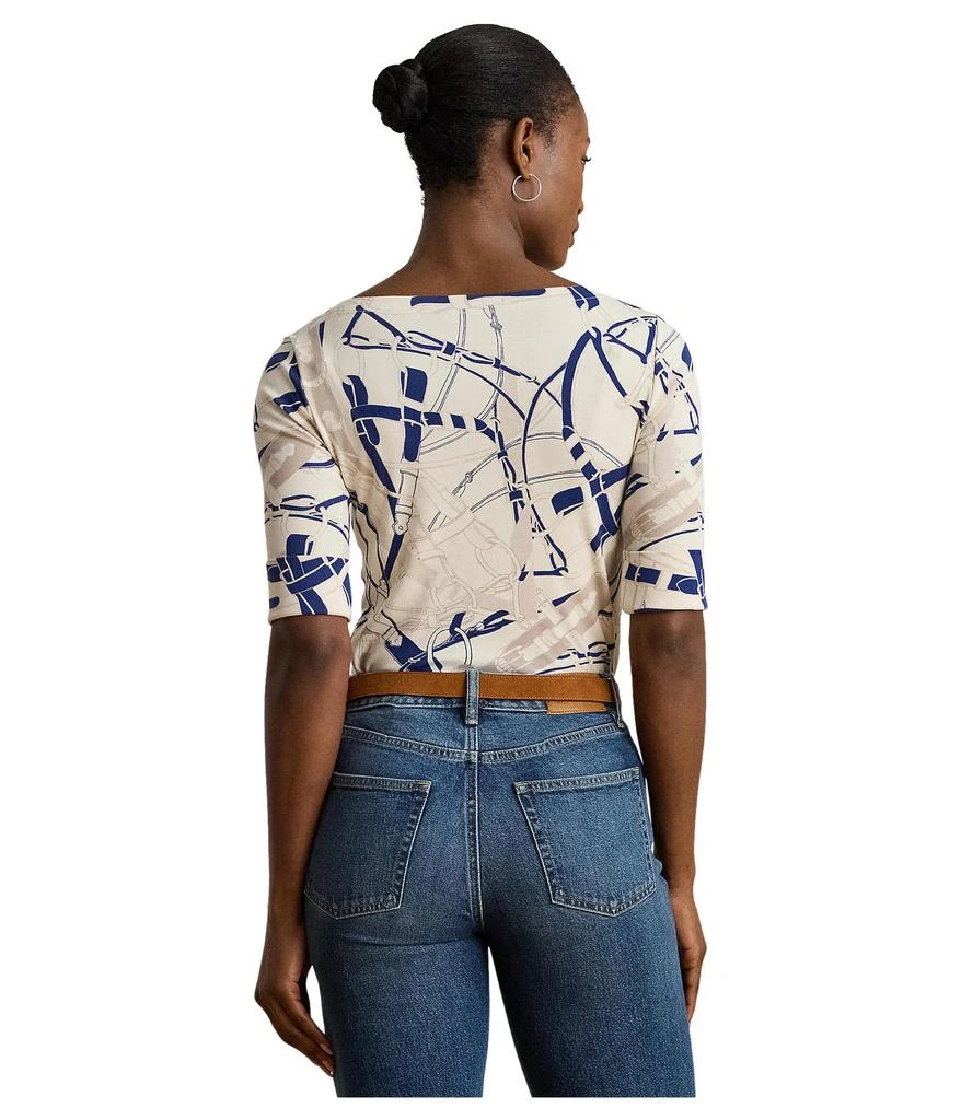商品Ralph Lauren|Belting-Print Cotton Boatneck Tee,价格¥473,第2张图片详细描述
