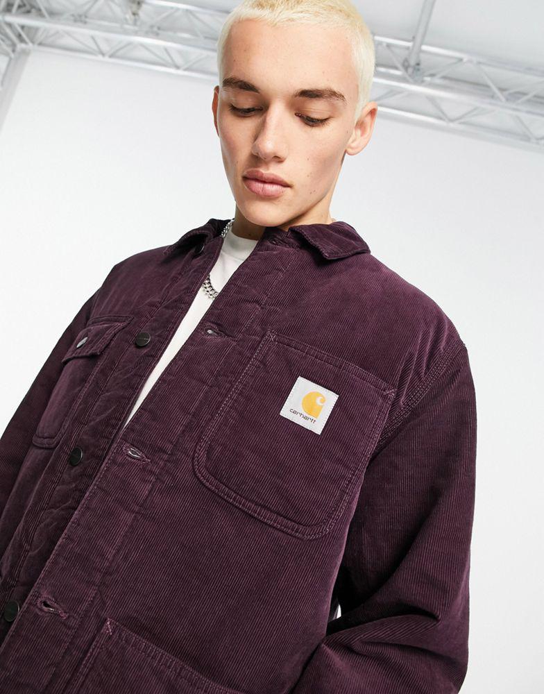 Carhartt WIP michigan cord jacket in purple商品第4张图片规格展示
