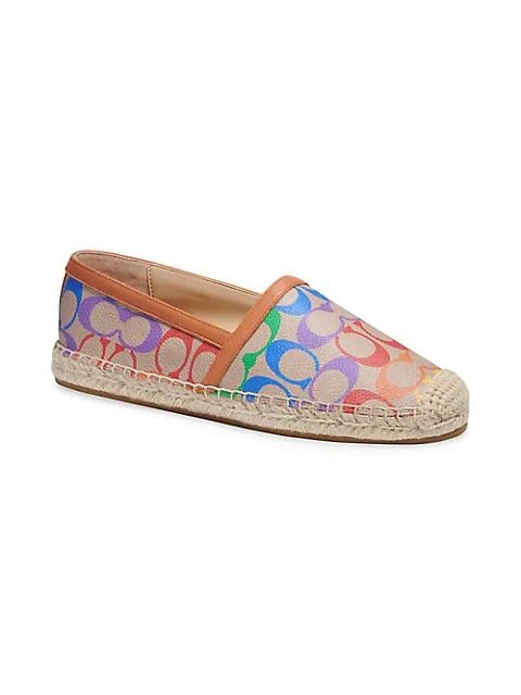 商品Coach|Collins Pride Monogram Coated Canvas Espadrilles,价格¥315,第2张图片详细描述