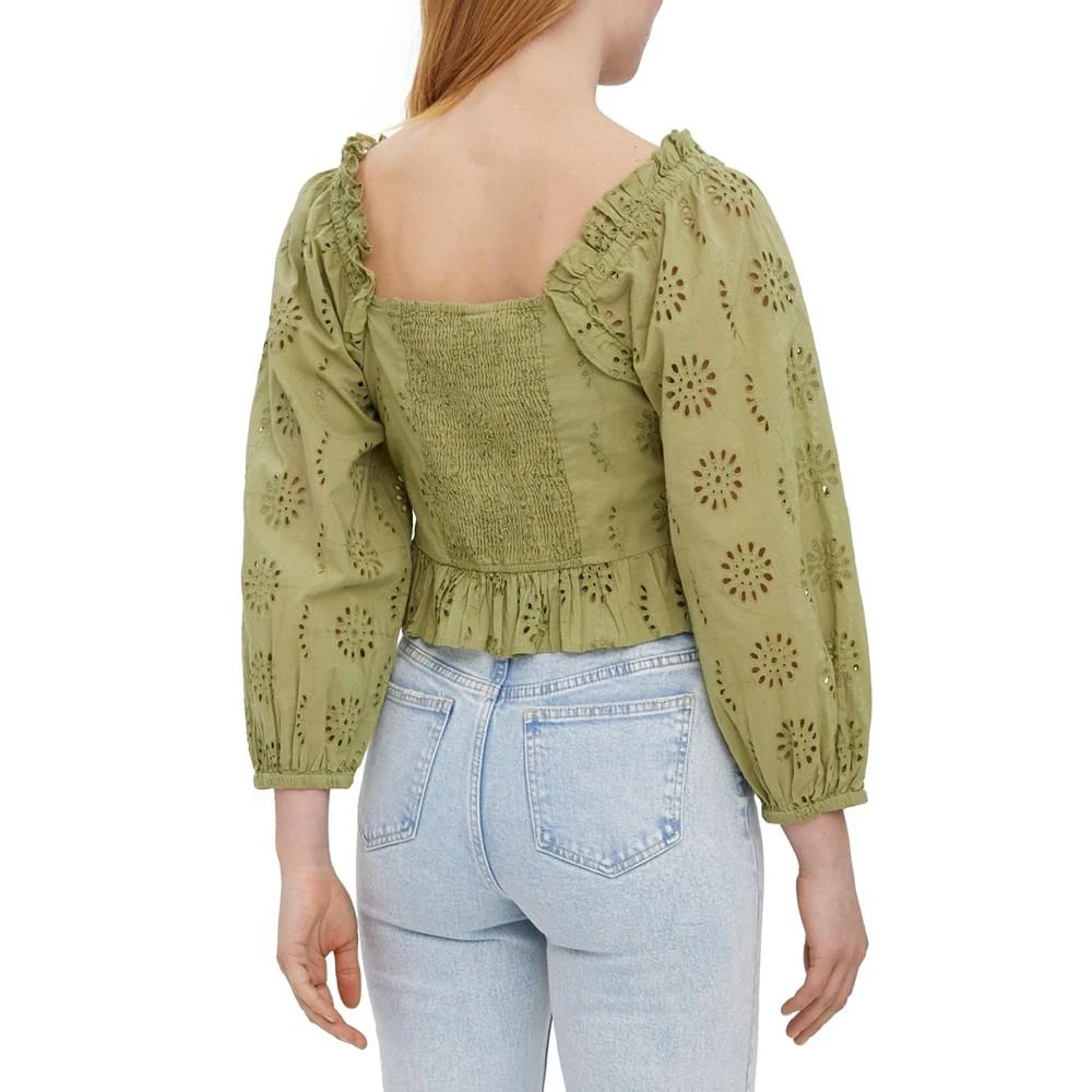 商品VERO MODA|Women's Naima Cotton Eyelet Top,价格¥169,第2张图片详细描述