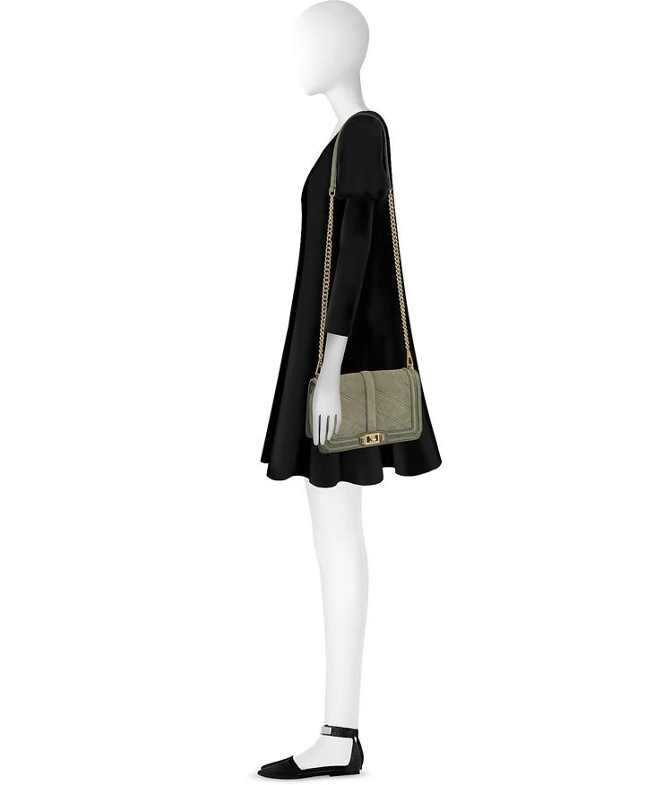 商品Rebecca Minkoff|绿色压纹正绒面革Love斜挎包,价格¥1400,第3张图片详细描述