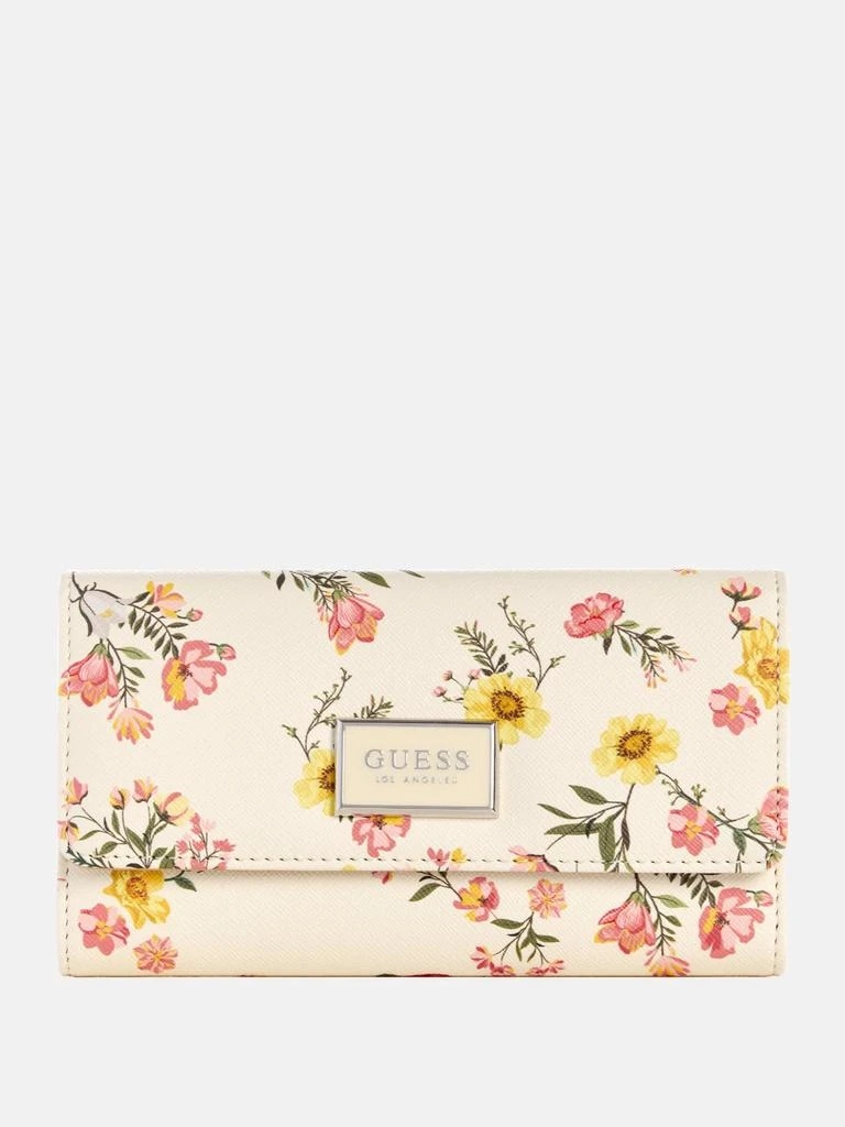 商品Guess Factory|Abree Logo Saffiano Slim Wallet,价格¥151,第1张图片