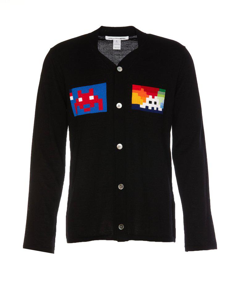 Comme des Garçons Graphic Intarsia Buttoned Cardigan商品第1张图片规格展示