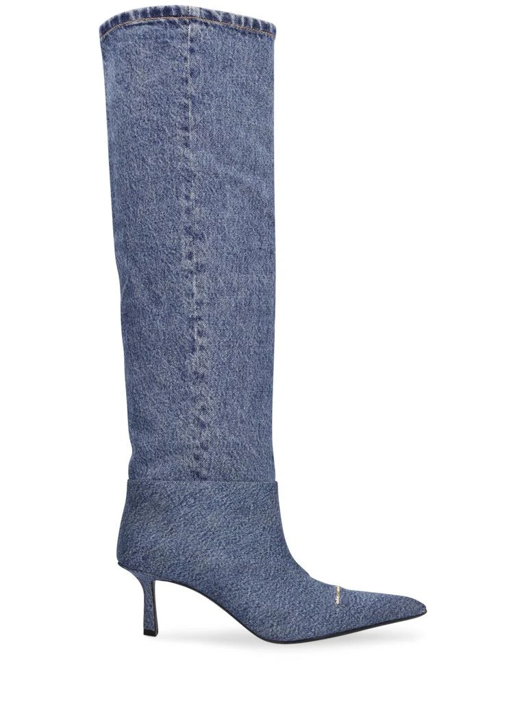 商品Alexander Wang|65mm Viola Denim Tall Boots,价格¥4357,第1张图片