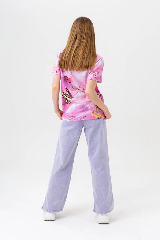 商品HYPE GIRLS|HYPE GIRLS PINK BUTTERFLY GARDEN SCRIPT T-SHIRT,价格¥84,第3张图片详细描述