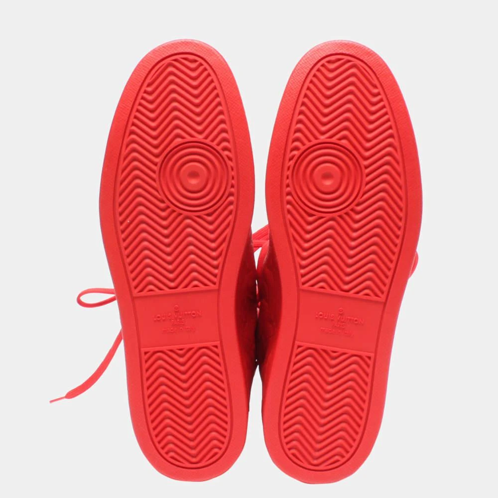 商品[二手商品] Louis Vuitton|Louis Vuitton Red Monogram Rivoli Sneakers SIZE 8 1/2/EU 39,价格¥7529,第3张图片详细描述