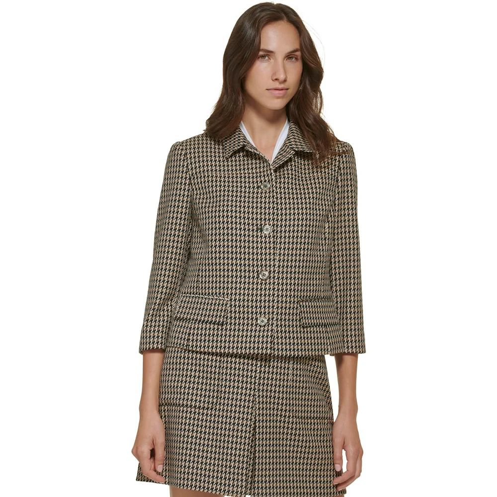 商品Tommy Hilfiger|Women's Houndstooth Button-Front Blazer,价格¥228,第1张图片