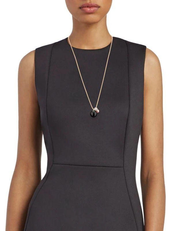 商品Saks Fifth Avenue|14K Yellow Gold, Diamond, Rose Pearl & Obsidian Necklace,价格¥22187,第2张图片详细描述